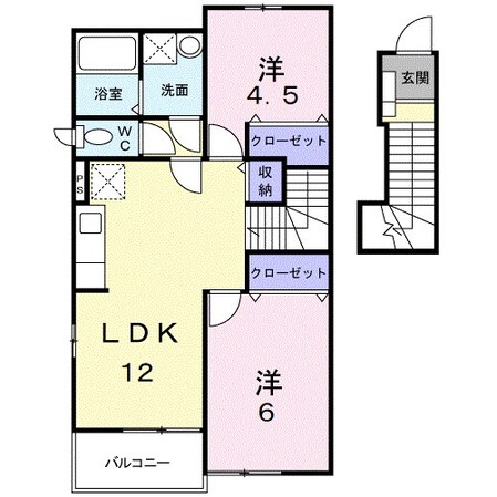 パストラーレ　Ｂの物件間取画像